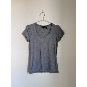 Theory Women's Juin Jersey Scoop Neck Tee in Heather Gray Size MEDIUM